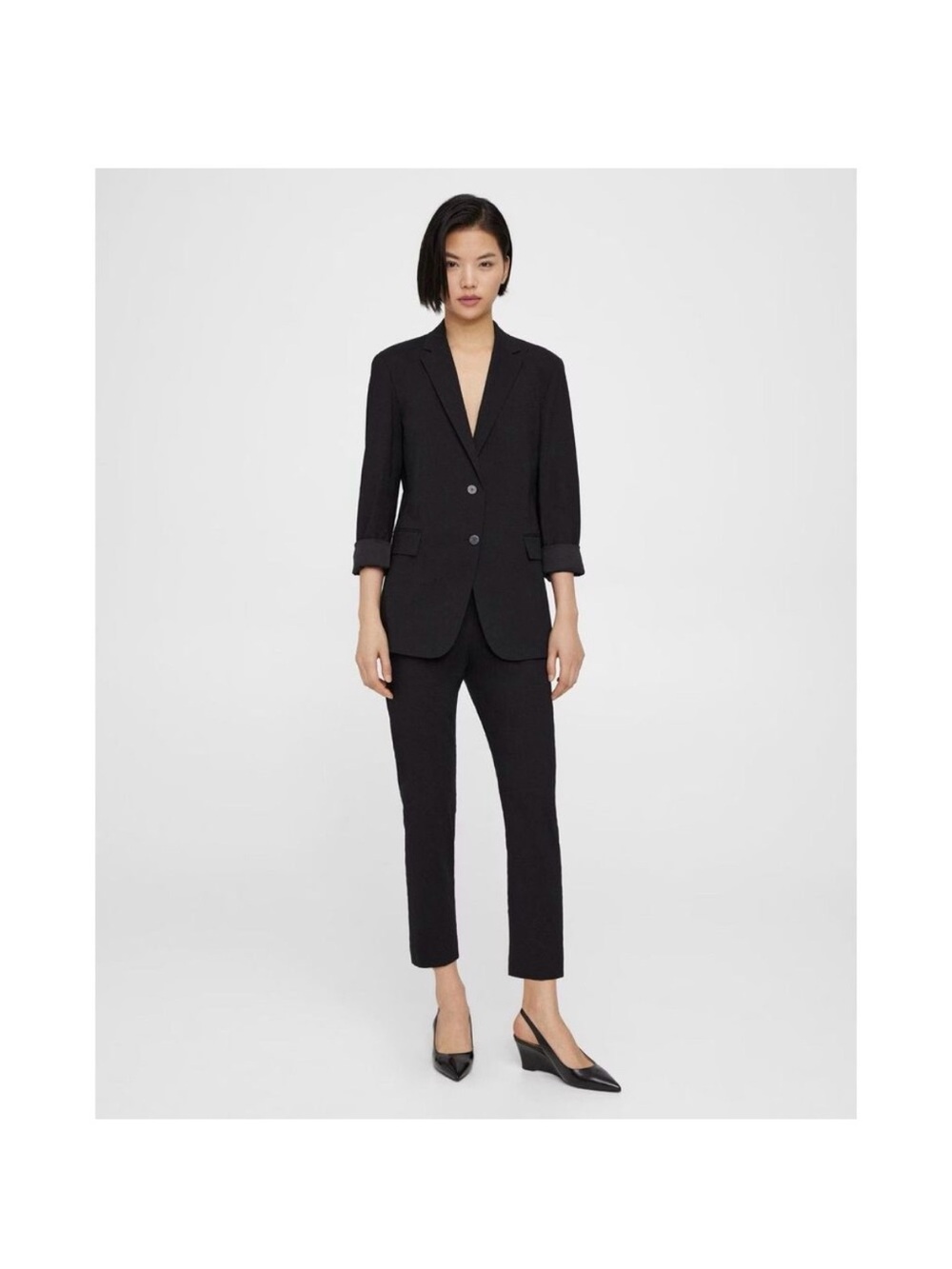 Theory Black boyfriend jacket blazer black- size 2